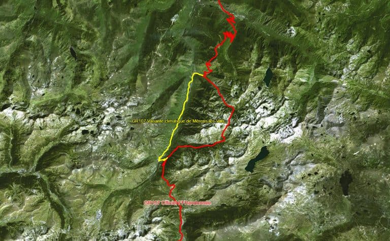 Variante GR107 de Mérens-les-Vals - Traces GPX du GR107