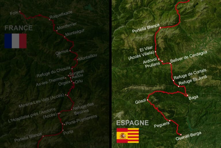 carte de fond GR107 Espagne